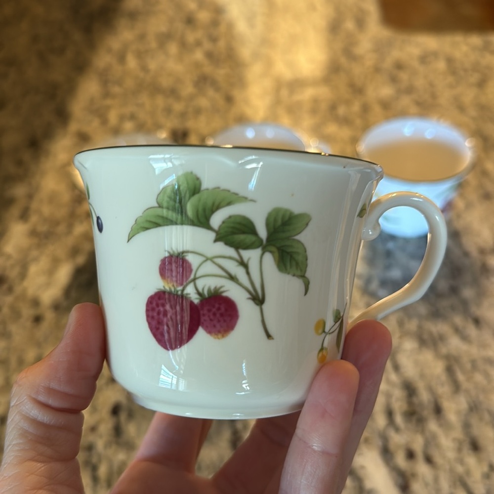 Noritake Gala Cuisine Cup Set of 5 Fruit Parfait Coffee Tea 7919 Vtg 1990s - Picture 5 of 7